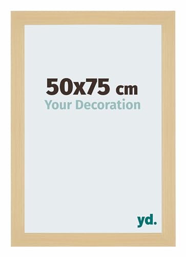 yd. Your Decoration - Bilderrahmen 50x75 cm - Ahorn Dekor - Billderrahmen aus MDF mit Acrylglas - Antireflex - 50x75 Rahmen - Mura von yd.