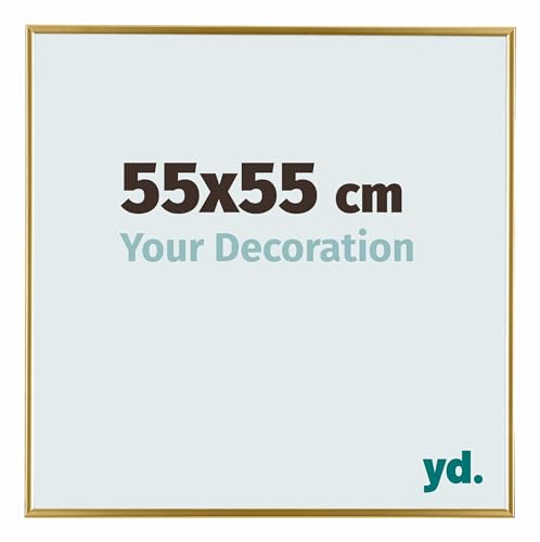 Your Decoration - Bilderrahmen 55x55 cm - Gold - Bilderrahmen aus Kunststoff mit Acrylglas - Antireflex - 55x55 Rahmen - Evry Your Decoration - Bilderrahmen 55x55 cm - Gold - Bilderrahmen aus Kunststoff mit Acrylglas - Antireflex - 55x55 Rahmen - Evry von yd.
