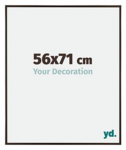 yd. Your Decoration - Bilderrahmen 56x71 cm - Bilderrahmen aus Kunststoff mit Acrylglas - Antireflex - Ausgezeichnete Qualität - Antrazit - Fotorahmen - Evry von yd.