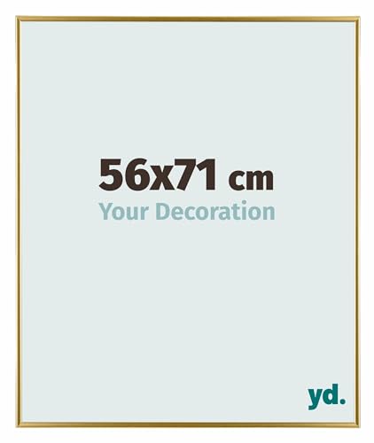 Your Decoration - Bilderrahmen 56x71 cm - Gold - Bilderrahmen aus Kunststoff mit Acrylglas - Antireflex - 56x71 Rahmen - Evry Your Decoration - Bilderrahmen 56x71 cm - Gold - Bilderrahmen aus Kunststoff mit Acrylglas - Antireflex - 56x71 Rahmen - Evry von yd.