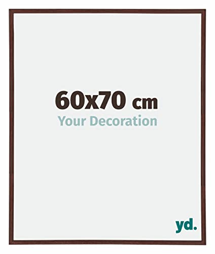 yd. Your Decoration - Bilderrahmen 60x70 cm - Braun - Bilderrahmen aus Kunststoff mit Acrylglas - Antireflex - 60x70 Rahmen - Annecy von yd.