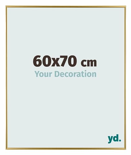 Your Decoration - Bilderrahmen 60x70 cm - Gold - Bilderrahmen aus Kunststoff mit Acrylglas - Antireflex - 60x70 Rahmen - Evry Your Decoration - Bilderrahmen 60x70 cm - Gold - Bilderrahmen aus Kunststoff mit Acrylglas - Antireflex - 60x70 Rahmen - Evry von yd.