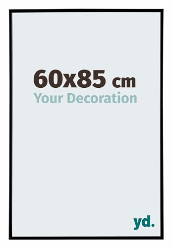 yd. Your Decoration - Bilderrahmen 60x85 cm - Schwarz Matt - Bilderrahmen aus Kunststoff mit Acrylglas - Antireflex - 60x85 Rahmen - Evry von yd.
