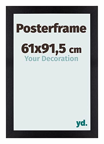 yd. Your Decoration - Bilderrahmen 61x91,5 cm - Schwarz Matt - Posterrahmen aus Holz mit Acrylglas - Antireflex - 61x91,5 Rahmen - Parma von yd.