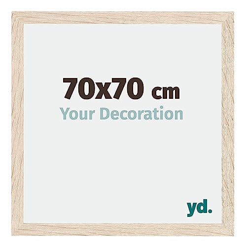 yd. Your Decoration - Bilderrahmen 70,00x70,00 cm - Bilderrahmen aus MDF mit Acrylglas - Antireflex - Ausgezeichnete Qualität - Eiche - Catania von yd.