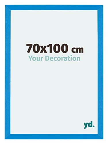 yd. Your Decoration - Bilderrahmen 70x100 cm - Hellblau - Billderrahmen aus MDF mit Acrylglas - Antireflex - 70x100 Rahmen - Mura von yd.