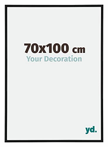 yd. Your Decoration - Bilderrahmen 70x100 cm - Schwarz Matt - Bilderrahmen aus Kunststoff mit Acrylglas - Antireflex - 70x100 Rahmen - Annecy von yd.