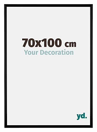 yd. Your Decoration - Bilderrahmen 70x100 cm - Schwarz Matt - Bilderrahmen aus Kunststoff mit Acrylglas - Antireflex - 70x100 Rahmen - Bordeaux von yd.