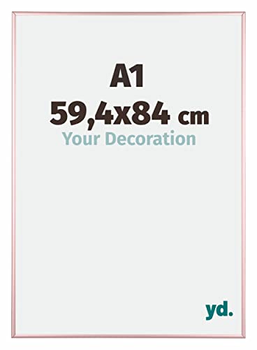 yd. Your Decoration - Bilderrahmen DIN A1 59,4x84 cm - Kupfer - Bilderrahmen aus Aluminium mit Acrylglas - Antireflex - DIN A1 59,4x84 Rahmen - Kent von yd.