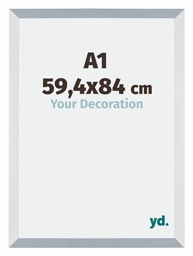 yd. Your Decoration - Bilderrahmen DIN A1 59.4x84 cm - Aluminium Gebürstet - Billderrahmen aus MDF mit Acrylglas - Antireflex - DIN A1 59.4x84 Rahmen - Mura yd. Your Decoration - Bilderrahmen DIN A1 59.4x84 cm - Aluminium Gebürstet - Billderrahmen aus MDF mit Acrylglas - Antireflex - DIN A1 59.4x84 Rahmen - Mura von yd.