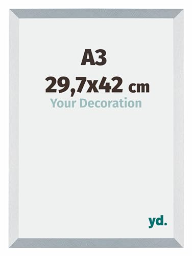 yd. Your Decoration - Bilderrahmen DIN A3 29.7x42 cm - Aluminium Gebürstet - Billderrahmen aus MDF mit Acrylglas - Antireflex - DIN A3 29.7x42 Rahmen - Mura yd. Your Decoration - Bilderrahmen DIN A3 29.7x42 cm - Aluminium Gebürstet - Billderrahmen aus MDF mit Acrylglas - Antireflex - DIN A3 29.7x42 Rahmen - Mura von yd.