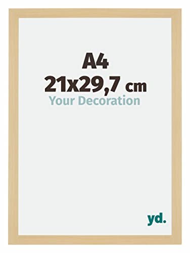 yd. Your Decoration - Bilderrahmen DIN A4 21x29.7 cm - Ahorn Dekor - Billderrahmen aus MDF mit Acrylglas - Antireflex - DIN A4 21x29.7 Rahmen - Mura yd. Your Decoration - Bilderrahmen DIN A4 21x29.7 cm - Ahorn Dekor - Billderrahmen aus MDF mit Acrylglas - Antireflex - DIN A4 21x29.7 Rahmen - Mura von yd.