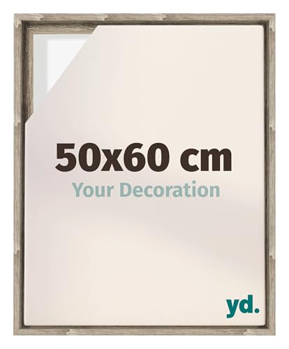 yd. Your Decoration - Schattenfugenrahmen 50x60 - Sonoma Eiche - Rahmen für Leinwand Bilder auf Keilrahmen - Holz - Lyon von yd.