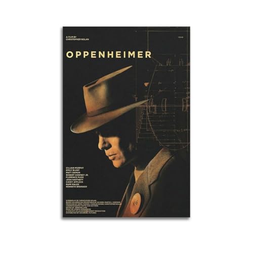 ydhgebn Oppenheimer Poster, Wandkunst, Vintage-Poster, dekoratives Gemälde für Schlafzimmer, Wohnzimmer, ästhetisches, elegantes Poster, 50 x 75 cm, ungerahmter Stil ydhgebn Oppenheimer Poster, Wandkunst, Vintage-Poster, dekoratives Gemälde für Schlafzimmer, Wohnzimmer, ästhetisches, elegantes Poster, 50 x 75 cm, ungerahmter Stil von ydhgebn