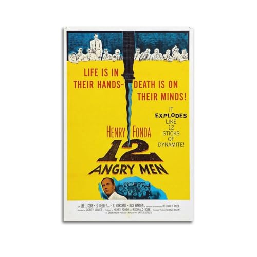 ydhgebn Poster, Wandkunst, Motiv: 12 Angry Men, Vintage-Poster, dekoratives Gemälde für Schlafzimmer, Wohnzimmer, ästhetisches, elegantes Poster, 60 x 90 cm, ungerahmter Stil ydhgebn Poster, Wandkunst, Motiv: 12 Angry Men, Vintage-Poster, dekoratives Gemälde für Schlafzimmer, Wohnzimmer, ästhetisches, elegantes Poster, 60 x 90 cm, ungerahmter Stil von ydhgebn