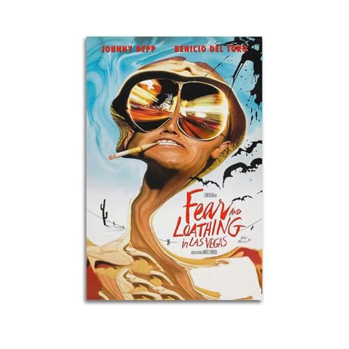 ydhgebn Poster mit Aufschrift "Fear And Loathing In Las Vegas", Wandkunst, Vintage-Poster, dekoratives Gemälde für Schlafzimmer, Wohnzimmer, ästhetisches, elegantes Poster, 60 x 90 cm, ungerahmter ydhgebn Poster mit Aufschrift "Fear And Loathing In Las Vegas", Wandkunst, Vintage-Poster, dekoratives Gemälde für Schlafzimmer, Wohnzimmer, ästhetisches, elegantes Poster, 60 x 90 cm, ungerahmter von ydhgebn