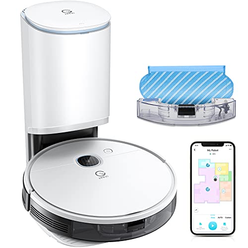 Yeedi Sieben Vac Station Robot Vacuum & Mop Besen mit intelligenter Müllstation, 3000PA Saugkraft, 1.5L Staubbeutel von yeedi