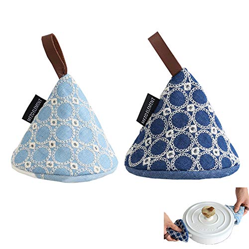 2Stk Mini Ofenhandschuh Baumwolle Handstickerei Küche Topfhandschuhe Hitzebeständige Anti-Rutsch Verdicken Topflappenhandschuhe rutschfeste Backhandschuhe Kochhandschuhe für Küche Kochen Backen BBQ von yeemeen