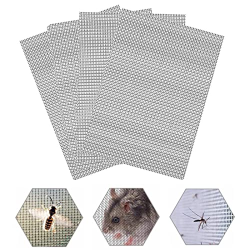 304 Edelstahl Drahtgewebe, 4Pcs 304 Edelstahl-Drahtgeflecht 20 Mesh, Wire Mesh, Drahtgewebe Feinmaschig für Gebäude Gärten Fenster oder Türen Belüftung Drahtgeflecht von yeemeen