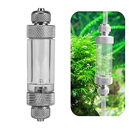 CO2 Blasenzähler CO2 Druckminderer Regulator, CO2 Aquarium Diffusor Regler, Behälter Wartungswerkzeug für zum Ermitteln der Menge an CO2 Zugabe, Aluminiumlegierung Beide Kopf von yeemeen