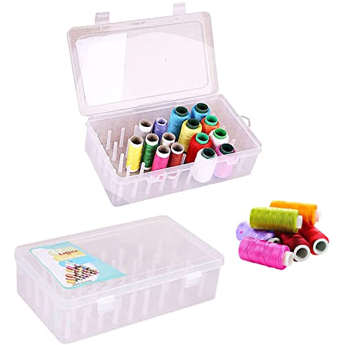 Leer Stickgarn Organizer Box, 2Pcs Nähgarn Box, Fadenbox Garnbox Leer für 42 Garnrollen Praktische Nähgarnhalter für Aufbewahrung Stickgarn Bastelarbeiten Nähfaden Leer Stickgarn Organizer Box, 2Pcs Nähgarn Box, Fadenbox Garnbox Leer für 42 Garnrollen Praktische Nähgarnhalter für Aufbewahrung Stickgarn Bastelarbeiten Nähfaden von yeemeen