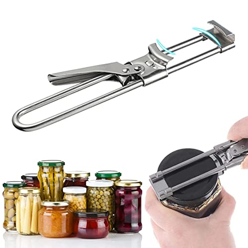 Deckelöffner, Deckelöffner für Schraubgläser, Glasöffner Schraubdeckelöffner, Multifunktion Verstellbarer Dosenöffner für Schraubgläser, Kitchen Deckelöffner für Senioren, Arthritis, Frauen von yeemeen