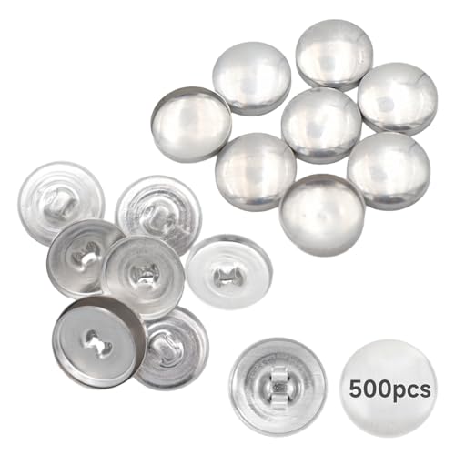 500 Aluminiumknöpfe zum Selbermachen, 40 l, für Polstermöbel, Sofas, Vorhänge und Kleidungsprojekte von yeeplant