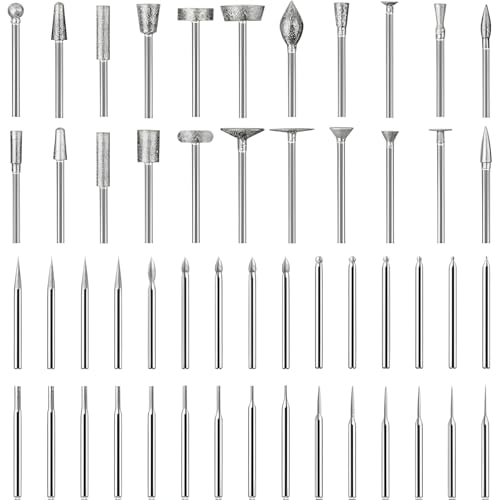52 Stück Polierbohrer Set Schleifwerkzeuge HSS Kompatibel mit Glas Stein Keramik von yeeplant