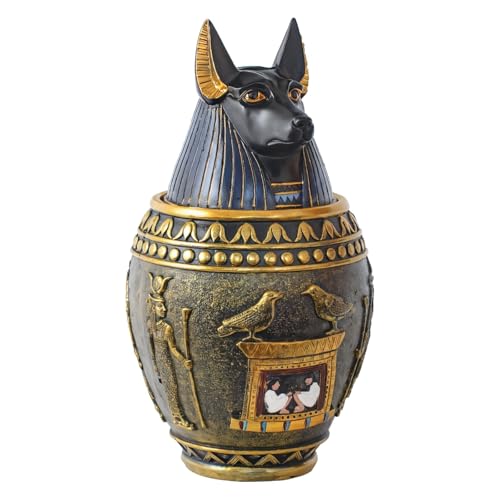 Anubis Haustierurne – 7,5 Ägyptische Gedenkfigur aus Kunstharz, Andenken für Asche, Vintage-inspirierte Heimdekoration für Haustierbesitzer Anubis Haustierurne – 7,5 Ägyptische Gedenkfigur aus Kunstharz, Andenken für Asche, Vintage-inspirierte Heimdekoration für Haustierbesitzer von yeeplant