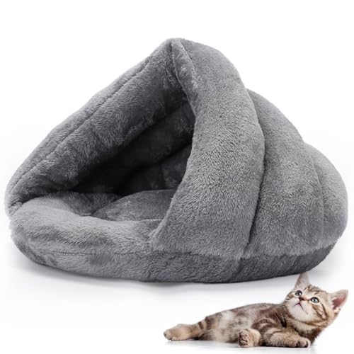 Dreieck Bett für Haustiere: Indoor Haus Höhle Bett Katze Hund Warm Winter Winddicht Bettwäsche Schlaf von yeeplant
