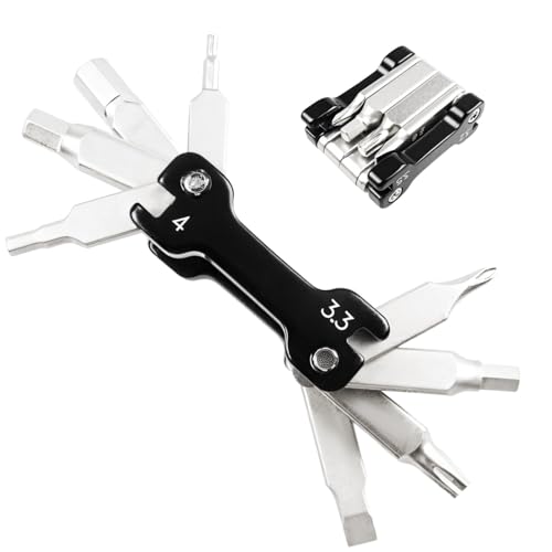 Multi-Tool Klappschraubendreher-Set, tragbares kompaktes Stahlwerkzeug, 1,6 x 1,3 x 1,5 cm, mit nummeriertem Markierungssystem von yeeplant