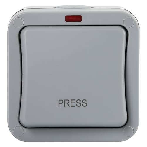 Schalter Taste Wasserdicht Push für Außen Rot Kontrollleuchte Momentan mit, Wetterfeste Doppelsteuerung, Design Halterung Einfach für Baustellen und Systemsicherheit Schalter Taste Wasserdicht Push für Außen Rot Kontrollleuchte Momentan mit, Wetterfeste Doppelsteuerung, Design Halterung Einfach für Baustellen und Systemsicherheit von yeeplant