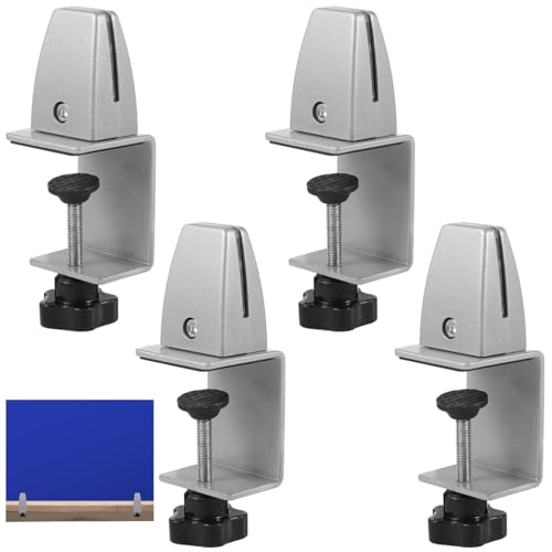Set mit 4 verstellbaren Schreibtisch-Klemmstützen für Niesschutz, Aluminium-Legierung, ideal für Privatsphäre am Schreibtisch, einfache Installation von yeeplant