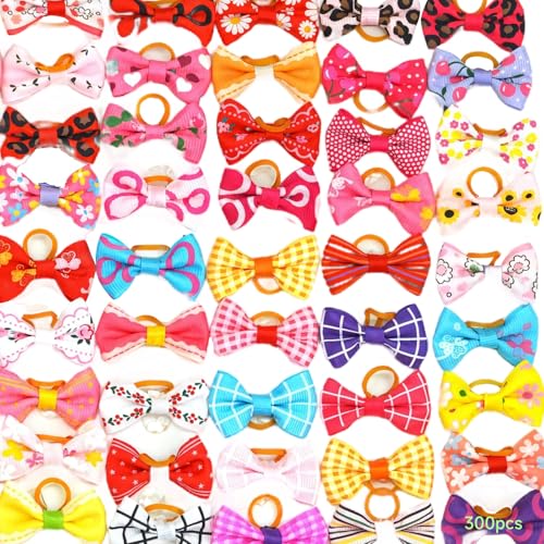 Weich und bequem, 300 Stück Haarschleifen für Haustiere, verschiedene bunte Haargummis, elastische Bänder, passend für Kaninchen, Katzen, Hunde, den täglichen Gebrauch Weich und bequem, 300 Stück Haarschleifen für Haustiere, verschiedene bunte Haargummis, elastische Bänder, passend für Kaninchen, Katzen, Hunde, den täglichen Gebrauch von yeeplant