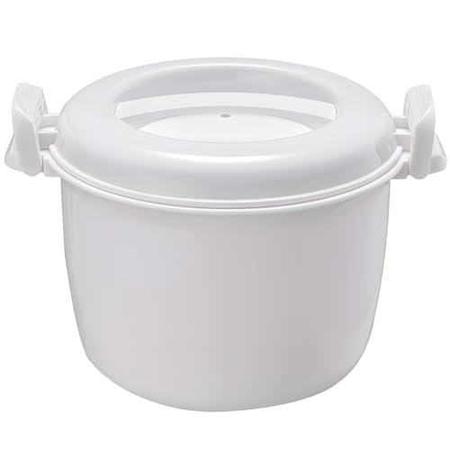 Weißer Reiskocher für 3 Tassen, großes Kochgeschirr mit verschließbarem Deckel und Dampföffnungen, ideal für schnelle Familienessen von yeeplant