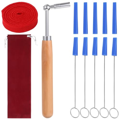 yeeplant 12-teiliges Klavier-Stimmwerkzeug-Set mit Schraubenschlüssel, Stummfilz, Gummi-Dämpfer, ideal für Anfänger und Profis von yeeplant