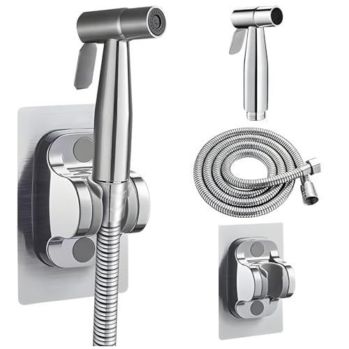 yeeplant 304 Stahlsprüh-Set, Druck-WC-Bidet-Sprüher, Edelstahl, 1. 5 Meter Schlauch im Lieferumfang enthalten, kein Bohren, einfache Installation, ideal für die WC-Reinigung yeeplant 304 Stahlsprüh-Set, Druck-WC-Bidet-Sprüher, Edelstahl, 1. 5 Meter Schlauch im Lieferumfang enthalten, kein Bohren, einfache Installation, ideal für die WC-Reinigung von yeeplant