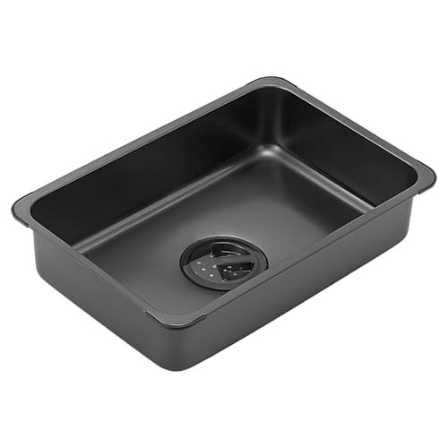 yeeplant Edelstahl Camping Waschbecken mit Ablaufkorb, Outdoor Tragbare Spüle dient als Küche Waschschüssel für Geschirr, Gemüse und Wasserspeicher von yeeplant