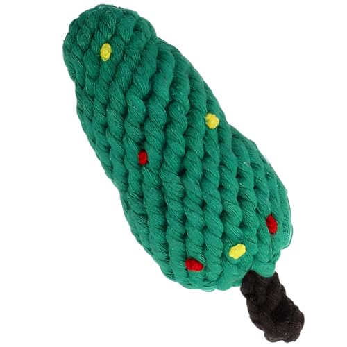 yeeplant Hunde Seil Kauspielzeug für Weihnachten Festliches Baumwolle Set mit Baum Knochen Kranz Formen Interaktiv für Kleine bis Große Hunde von yeeplant