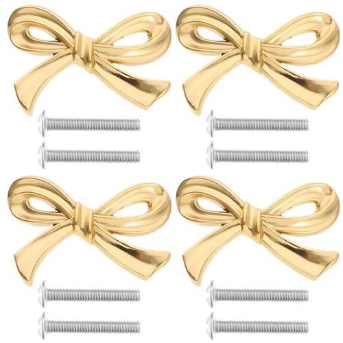 yeeplant Schrankknöpfe, goldfarben, Messing, Schleife, dekorative Schmetterlingsgriffe für Kleiderschrank, Kommoden, Bücherregale, mit Schrauben, ideal für Retro- und zeitgenössischen Stil, 2 Stück yeeplant Schrankknöpfe, goldfarben, Messing, Schleife, dekorative Schmetterlingsgriffe für Kleiderschrank, Kommoden, Bücherregale, mit Schrauben, ideal für Retro- und zeitgenössischen Stil, 2 Stück von yeeplant