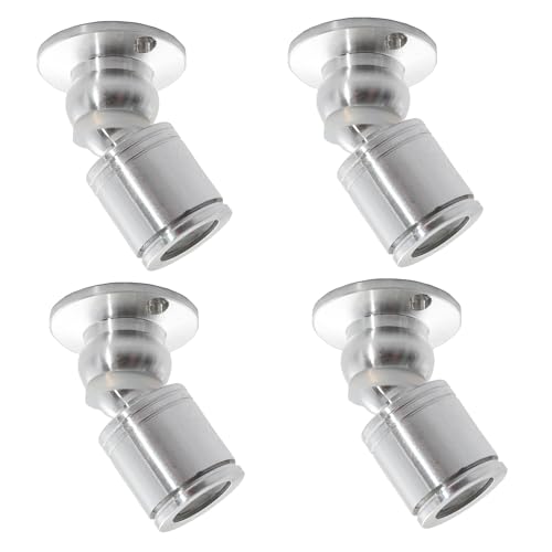 yeerockal 4 Mini Aufbaustrahler Schwenkbare Deckenspot LED Base Durchmesser Ø20mm Klein Deckenstrahler Warmweiß mit Trafo von yeerockal