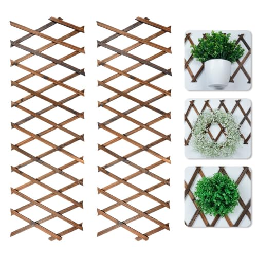 yeesport Expandable Plant Trellis 2 Pcs, Holz Trennwand Pflanzer Gartenzaun 190×30cm- Hölzerne Pflanze Unterstützung Zaun, Langlebig und robust für Kletterpflanzen, Zauberstab Dekoration von yeesport