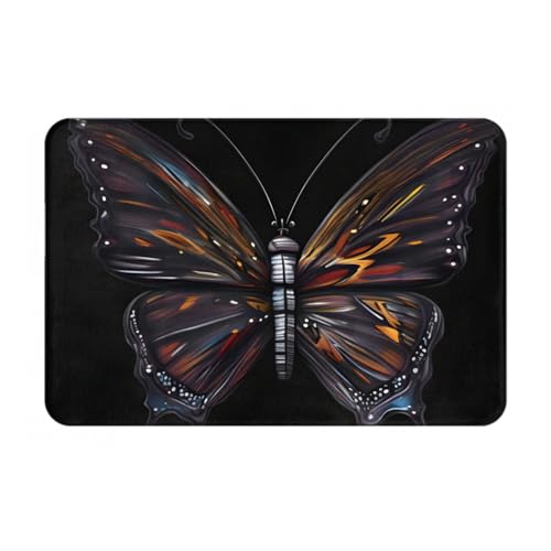 yefan Mystery Fußmatte mit Schmetterlingsmotiv, saugfähig und rutschfest, 60 x 40 cm, für Foyer, Eingang, Schlafzimmer yefan Mystery Fußmatte mit Schmetterlingsmotiv, saugfähig und rutschfest, 60 x 40 cm, für Foyer, Eingang, Schlafzimmer von yefan