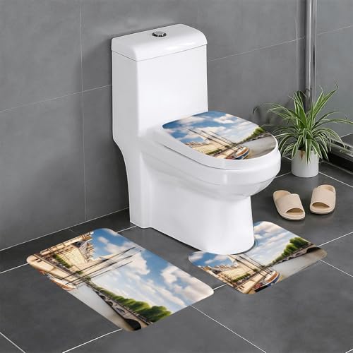 yefan Seine Sailing Badteppich-Set, weich, saugfähig, rutschfest, geeignet für Badezimmer, Toiletten usw. von yefan