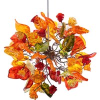 Deckenleuchte, Blumen Licht Mit Warmen Farbtönen Von Und Blättern Hängen Kronleuchter Für Flur, Badezimmer von yehudalight