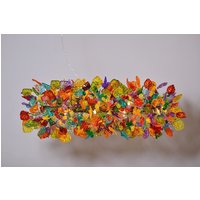 Deckenleuchte - Mehrfarbige Blumen Und Blätter Kronleuchter Beleuchtung. Leuchte Für Esszimmerlampe von yehudalight