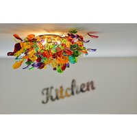 Deckenleuchte Mit Bunten Blumen Und Blättern Für Küche, Wohnzimmer Oder Esszimmer von yehudalight