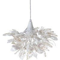 Eleganter Blumen Kronleuchter Weiße Harz & Blätter Beleuchtung von yehudalight