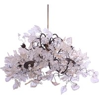 Königliche Hänge Kronleuchter Mit Klar Transparent Blätter Und Blumen Für Wohnzimmer Oder Esstisch Beleuchtung von yehudalight