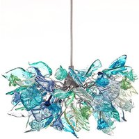 Pendelleuchte Für Kücheninsel Mit Meeresfarbenblumen Und -Blättern von yehudalight